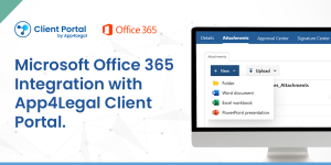 MS Office 365 Integrates with App4Legal Client Portal